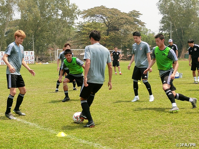 U-22 Japan National Team conducts training session following their first match at AFC U-23 Championship Thailand 2020 Qualifiers