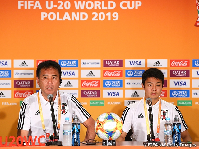 U-20 Japan National Team holds training session and official press conference ahead of clash against Korea Republic at the FIFA U-20 World Cup Poland 2019