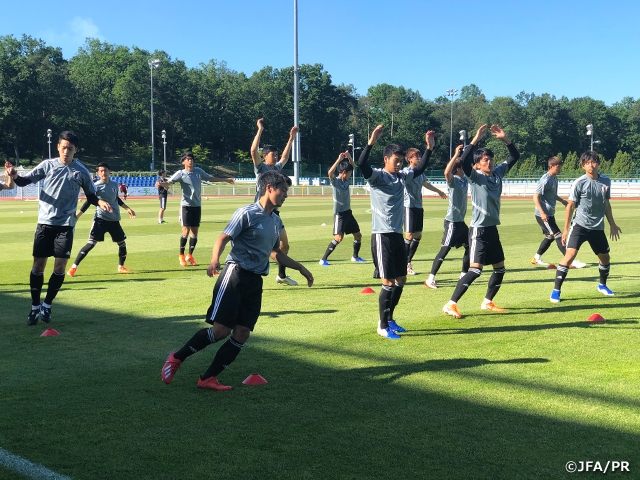 U-20 Japan National Team holds final training session ahead of match against Korea Republic at the FIFA U-20 World Cup Poland 2019