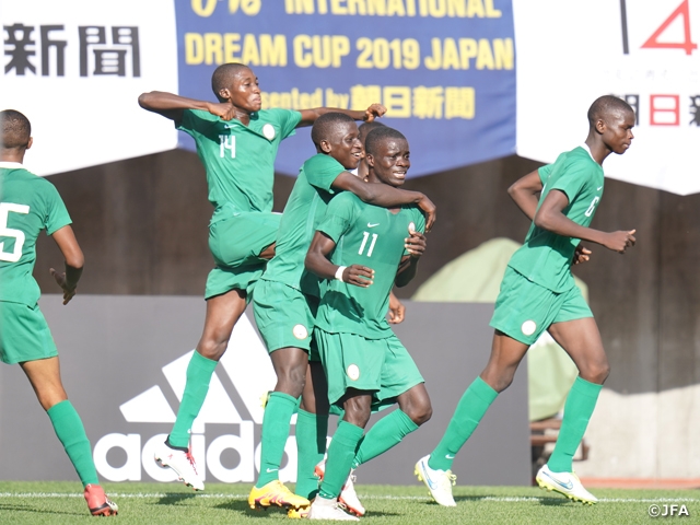 Nigeria starts off with a victory while Japan prevails after penalty shootouts at the U-16 INTERNATIONAL DREAM CUP 2019 JAPAN presented by Asahi Shimbun