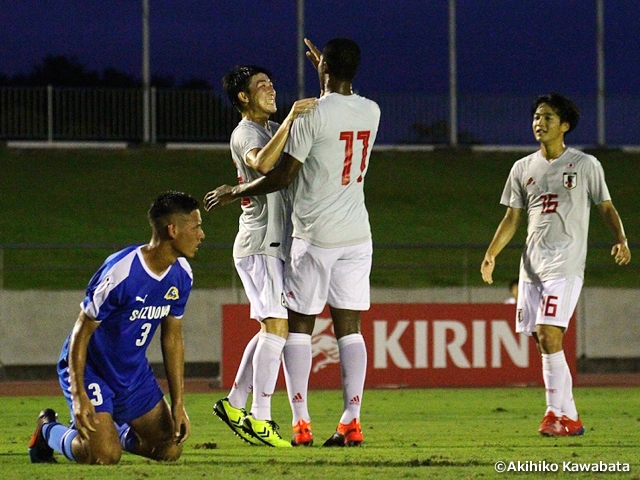 U-18 Japan National Team defeats Shizuoka Youth to mark second consecutive victory at the SBS Cup International Youth Soccer