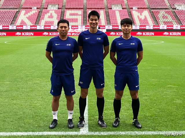 担当審判員が試合会場でトレーニング ～キリンチャレンジカップ2019　SAMURAI BLUE（日本代表）対 パラグアイ代表～