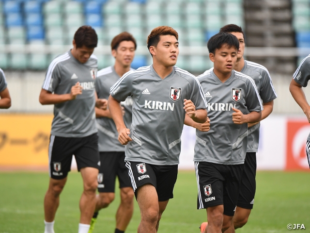 SAMURAI BLUE 試合会場で非公開トレーニングを実施