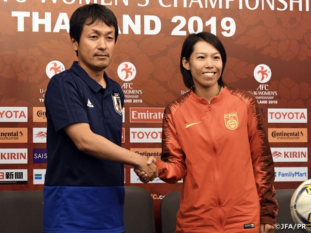 U-16 Japan Women's National Team holds training and press-conference before Semi-Final match - AFC U-16 Women's Championship Thailand 2019
