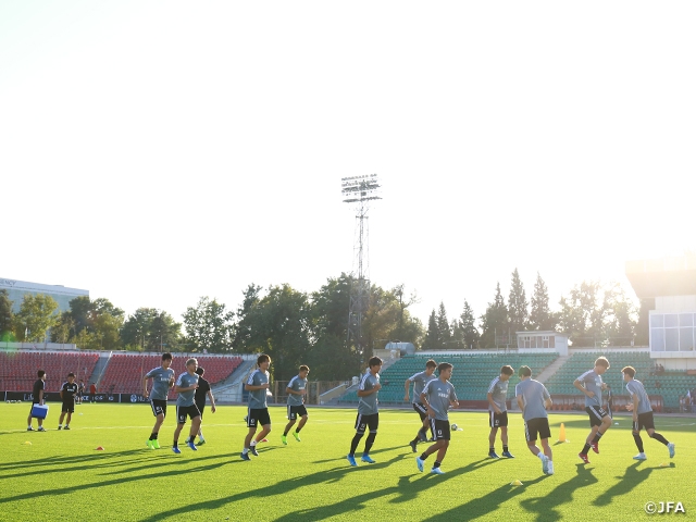 SAMURAI BLUE holds first training session at Tajikistan - 2022 FIFA World Cup Qatar Asian Qualification Round 2