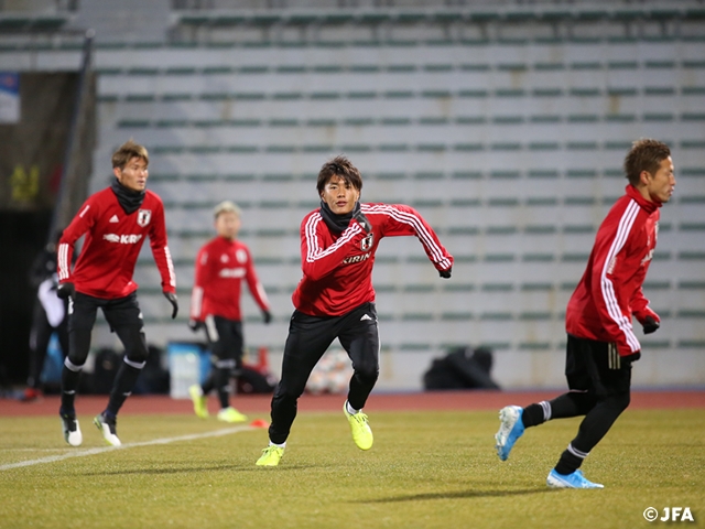 SAMURAI BLUE hold preparation session ahead of match against Hong Kong - EAFF E-1 Football Championship 2019