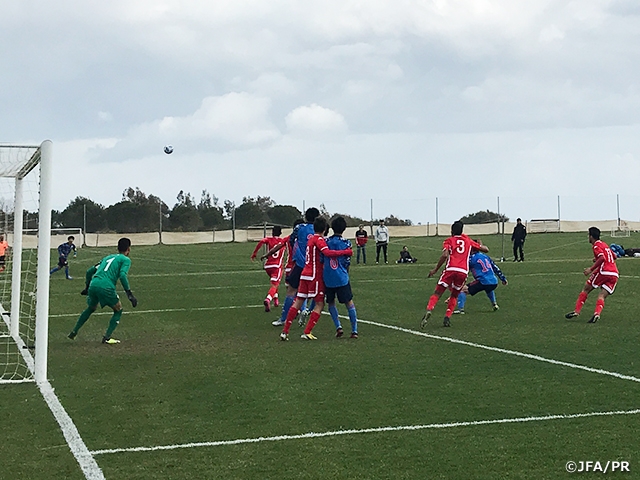 U-16 Japan National Team draw with Tunisia in first international friendly match