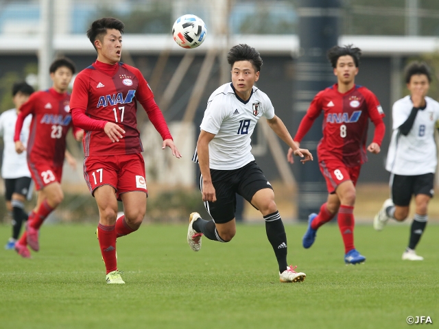 U-16日本代表候補　流通経済大とトレーニングマッチを実施 