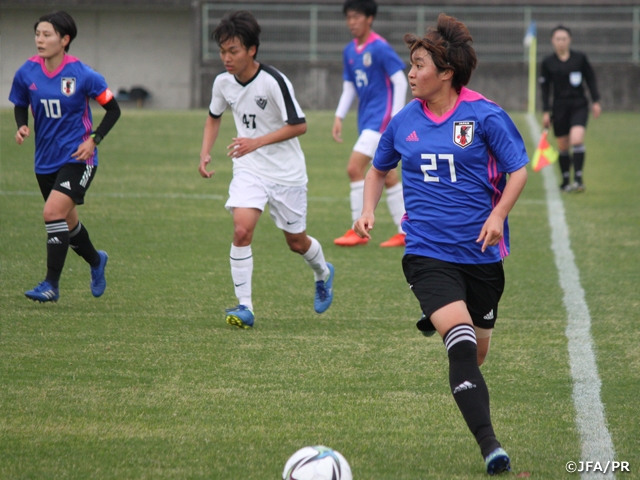 なでしこジャパン　キャンプの総仕上げに男子大学生とトレーニングマッチを実施