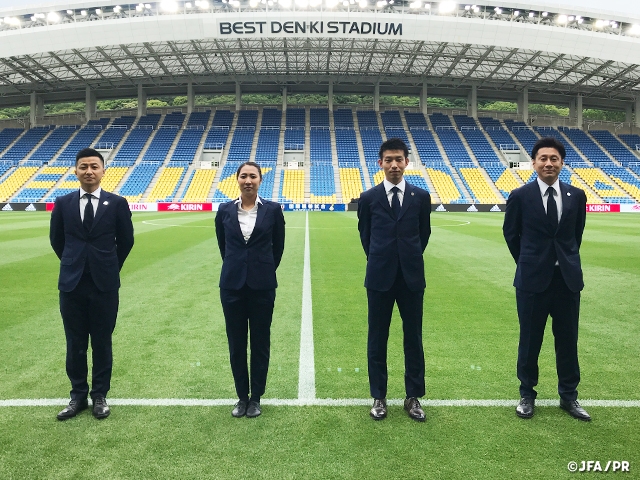 Introduction of the referees in charge of the International Friendly Match between U-24 Japan National Team and U-24 Ghana National Team