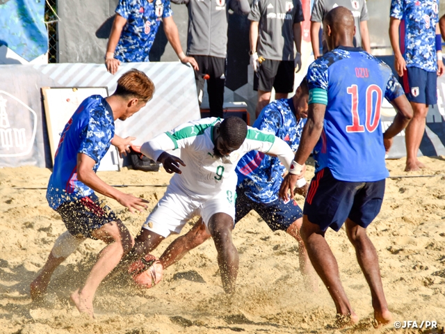 Japan Beach Soccer National Team play in international matches for the first time in nearly two years