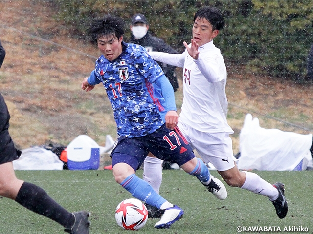 U-17日本代表　J-VILLAGE CUP第1戦は尚志高校に敗れる
