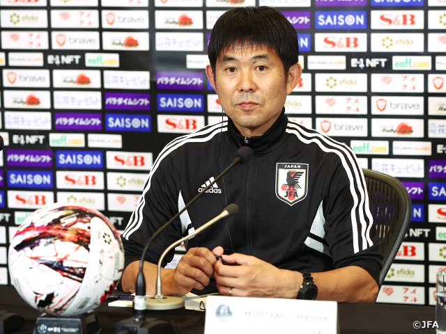 SAMURAI BLUE’s Coach Moriyasu seeking to “win the title while improving the overall level of the team” - EAFF E-1 Football Championship 2022 Final Japan