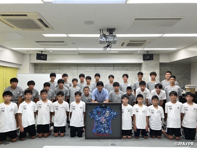 SAMURAI BLUE（日本代表）森保監督がJFAアカデミー福島EASTを訪問