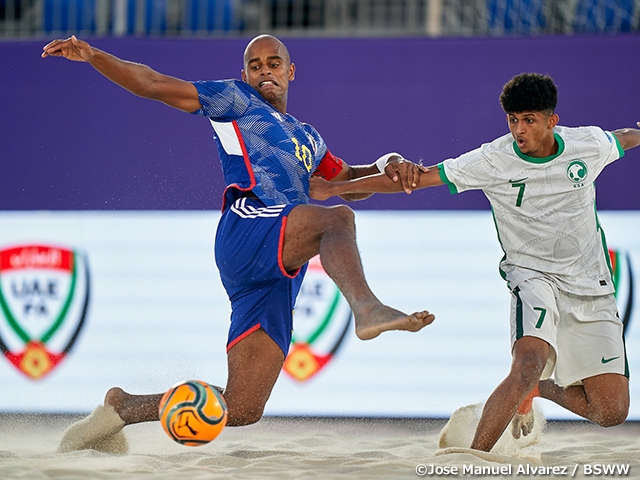 【Match Report】ビーチサッカー日本代表　Emirates Intercontinental Beach Soccer Cup 2022　5-8位決定トーナメント1回戦、ビーチサッカーサウジアラビア代表に大勝を収める