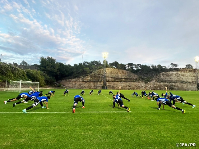 U-19日本代表スペイン遠征　現地でのトレーニングを通じて初戦に向けた集中力を高める