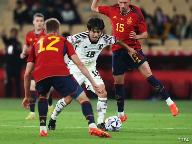 【Match Report】U-21 Japan National Team lose to U-21 Spain National Team in International Friendly Match