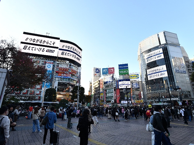 SAMURAI BLUE（サッカー日本代表）が渋谷スクランブル交差点をジャック　新しい景色を2022 ―つながるからこそ、超えていける―
