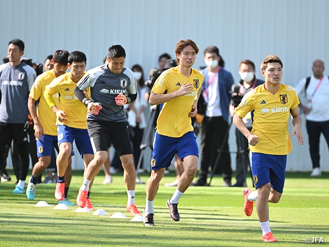 SAMURAI BLUE train behind closed doors ahead of match against Costa Rica