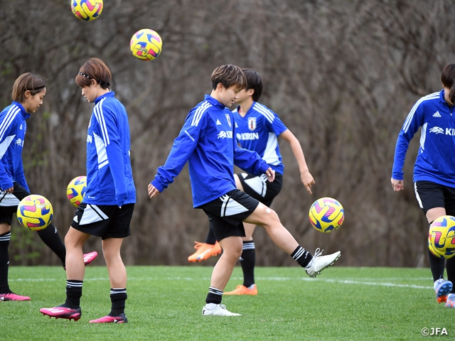 なでしこジャパン、カナダ女子代表戦に向けトレーニングで調整