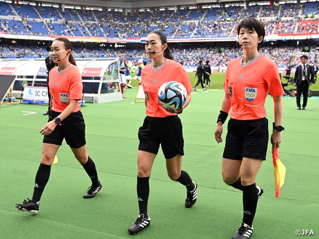 YAMASHITA Yoshimi, BOZONO Makoto, and TESHIROGI Naomi appointed to officiate opening match of the FIFA Women's World Cup Australia & New Zealand 2023™