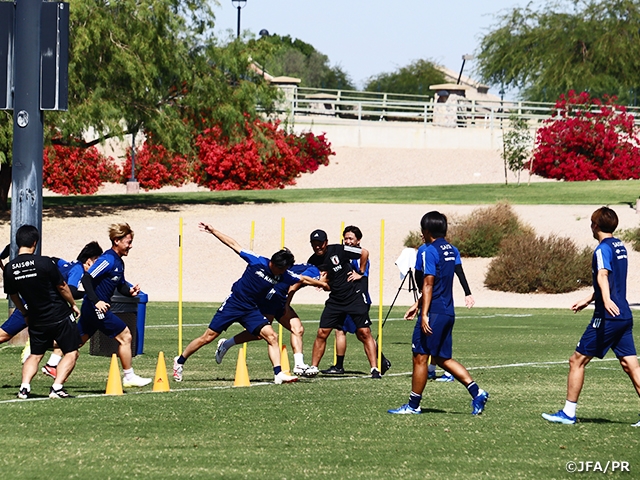 U-22日本代表、U-22メキシコ代表戦に向けて試合前日のトレーニングを行う