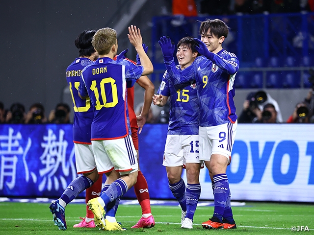 【Match Report】SAMURAI BLUE、上田選手が3得点などアジア予選初戦でミャンマー代表に快勝