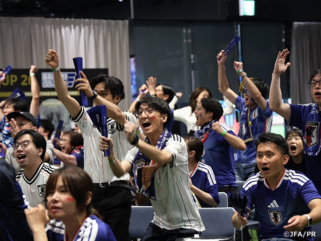 FIFAワールドカップ2026 パブリックビューイング開催レポート　blue-ing! からSAMURAI BLUEへ熱い声援