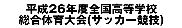 平成26年度全国高等学校総合体育大会(サッカー競技)