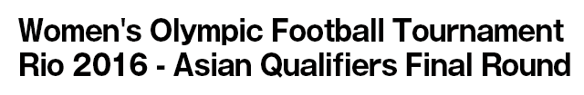 FIFA Womem's Olymipic Football Tournament Rio 2016  Asian Qualifiers Final Round