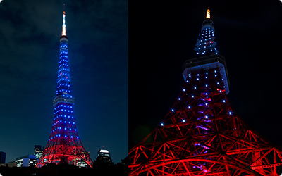 東京タワー青炎ライトアップ