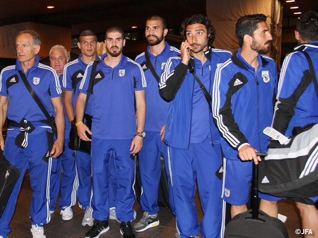 Cyprus National Team arrived for KIRIN CHALLENGE CUP 2014