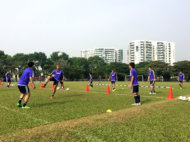 Japan U-22 team practice with high spirits in Malaysia (19 March)