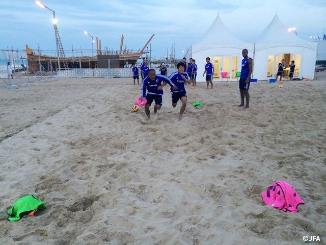 Japan beach soccer national team camp report (3/21) - AFC Beach Soccer Championship Qatar 2015