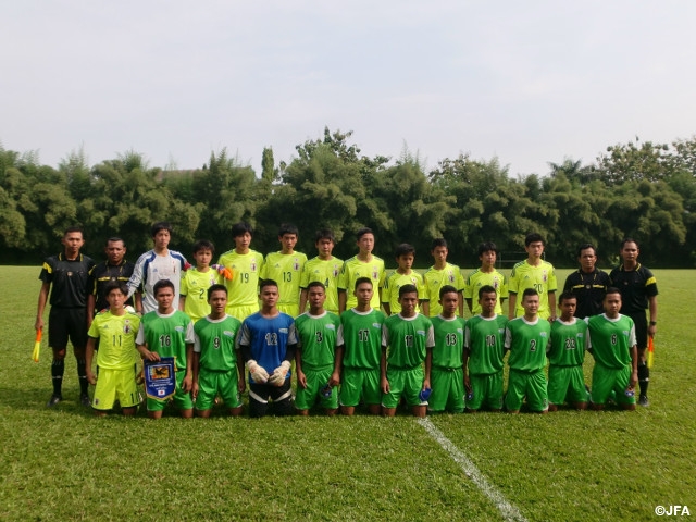 U-15 Japan National Team play their 3rd match on Indonesia tour against U-18 PPLPD School of Athletic
