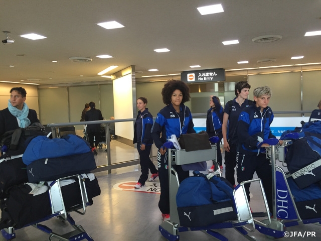 Italy women's national team arrive in Japan for KIRIN CHALLENGE CUP 2015
