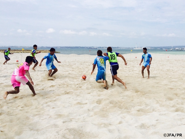 Japan beach soccer short-listed squad wrap up Okinawa training camp (5/27)