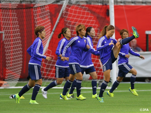 Nadeshiko Japan had official training at the match venue - 1 day before match against Switzerland