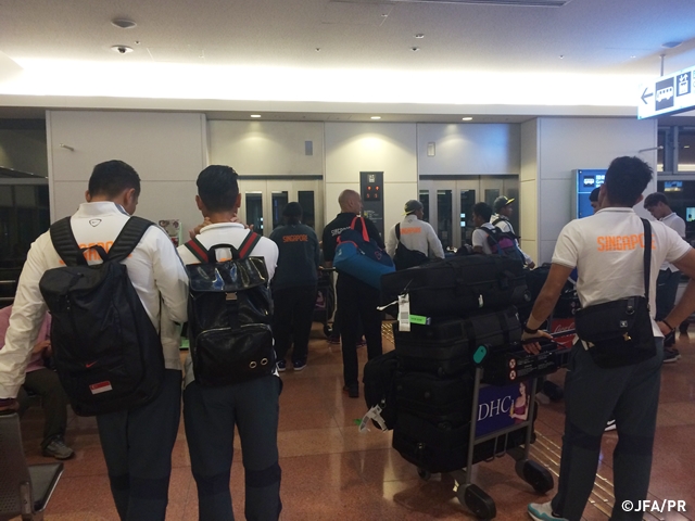 Singapore national team arrive in Japan for 2018 FIFA World Cup Asian Qualifiers Round 2 and AFC Asian Cup UAE 2019 Qualifiers