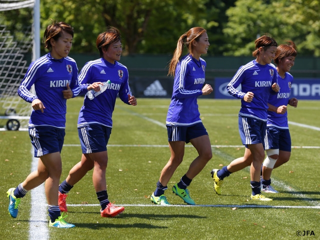 Nadeshiko Japan checked their basic movement ahead of the first match of the FIFA Women’s World Cup 2 Stage.