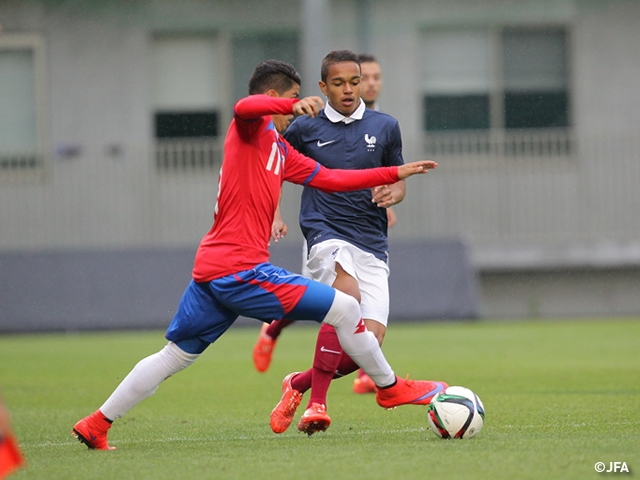 U-16インターナショナルドリームカップ2015　雨の中の決戦　日本、フランスが勝ち点を伸ばす