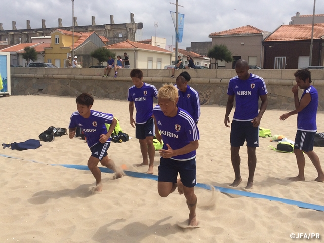 Japan Beach Soccer National Team prepare for 2nd group match against Argentina - FIFA Beach Soccer World Cup Portugal 2015