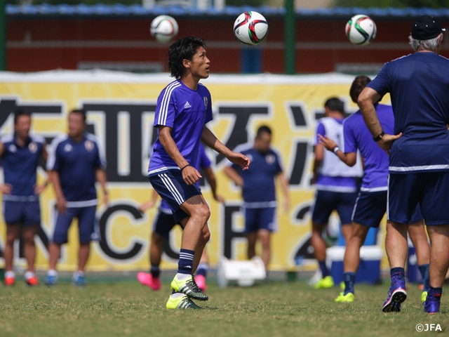 SAMURAI BLUE getting ready for final match against China PR two days later in EAFF East Asian Cup 