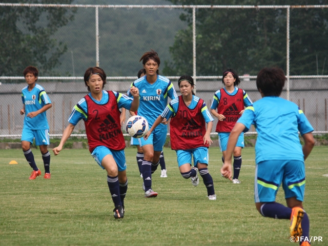 U-19日本女子代表、初戦に向けた実践形式のトレーニングを実施