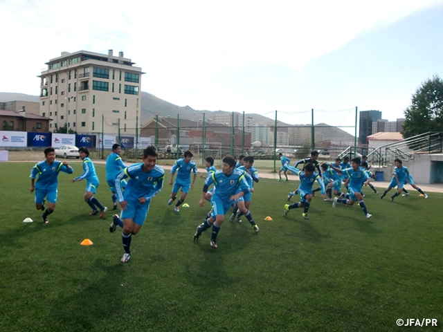 U-15日本代表　00ジャパン　AFC U-16選手権インド2016予選　いよいよ初戦！　前日練習と記者会見を実施