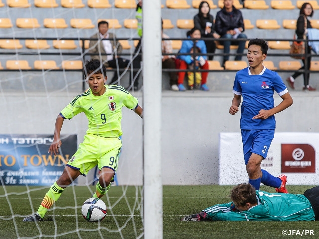 U-15日本代表　00ジャパン　AFC U-16選手権インド2016予選　 U-15モンゴル代表に17-0で勝利