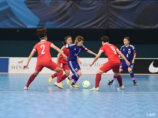 Japan Women's Futsal National Team win 3rd group stage match against China, advance to semi-final in AFC Women's Futsal Championship Malaysia 2015