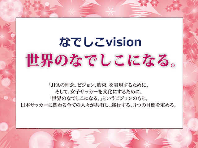 なでしこvisionをあらたに発表　～　サッカーを女性の身近なスポーツに