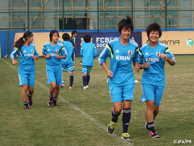 U-16 Japan Women's National Team in preparation for match against Chinese Taipei in AFC U-16 Women's Championship