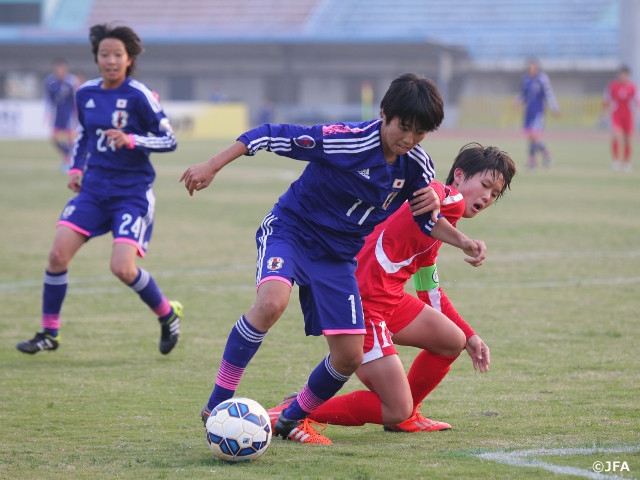 U-16日本女子代表　AFC U-16女子選手権中国2015　朝鮮民主主義人民共和国戦に引き分け、グループBを首位で突破